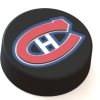 Small Montreal Canadiens logo on ice hockey puck 3D Printing 46667