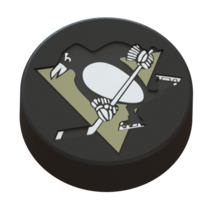 Small Pittsburgh Penguins logo on ice hockey puck 3D Printing 46700