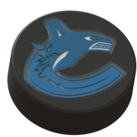 Small Vancouver Canucks logo on ice hockey puck 3D Printing 46713