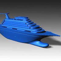 Small Toy Cruise Ship 11In 3D Printing 46890