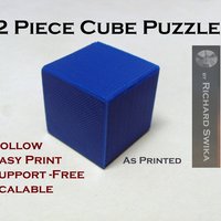 Small 2 Piece Cube Puzzle 3D Printing 47822