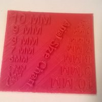Small Arial Text Size Chart 3D Printing 48137