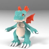Small Dracomon Digimon 3D Printing 48256