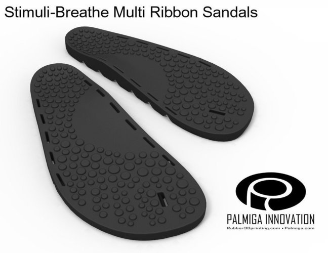 Palmiga Stimuli-Breathe Multi Ribbon Sandals 3D Print 48267