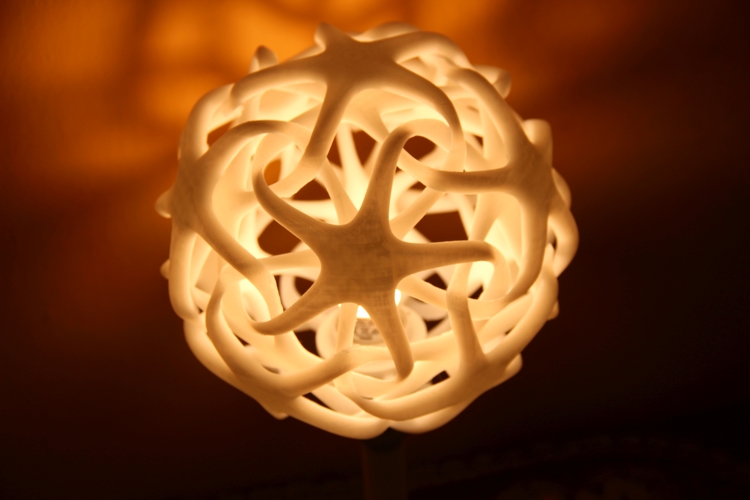 Double Star Lamp (Shade and Base)  3D Print 4839