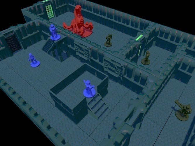 Wayfarer Modular Scifi Gaming Tiles: Core Set 3D Print 48490