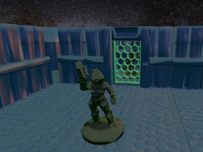 Wayfarer Modular Scifi Gaming Tiles: Core Set 3D Print 48493