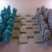 Small Robots Versus Wizards Chess Set 3D Printing 48652
