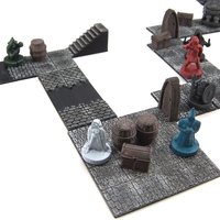 Small Modular Dungeon Tiles: Core Set 3D Printing 48777