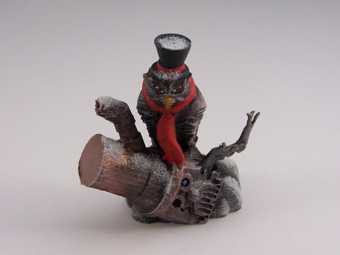 Steampunk Owl Ornament 3D Print 48977