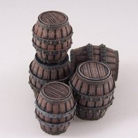 Small Delving Decor: Medieval Barrels 3D Printing 48989