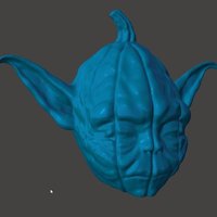 Small Pumpkin Yoda 3D Printing 49084