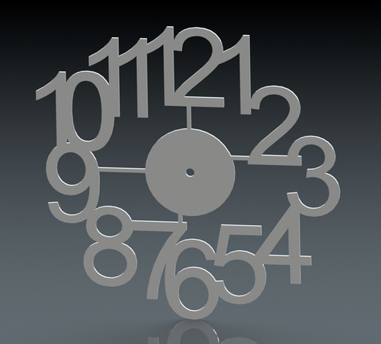 Number Clock Frame 3D Print 4914