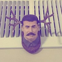 Small Stalin Antler Plaque 3D Printing 49217