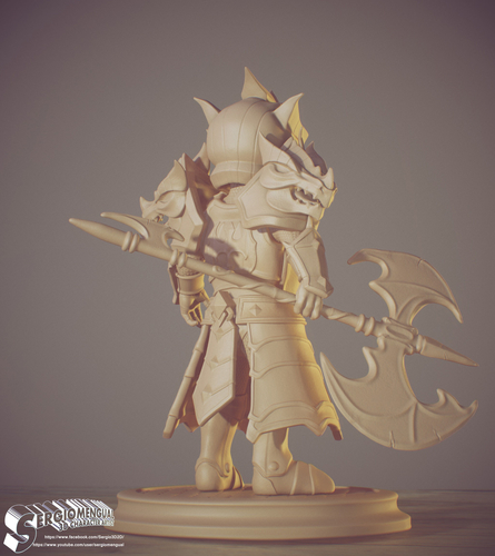 Laika Dragon Fire Knigth from Summoner Wars 2022 Version 3D Print 493252