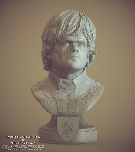 Game Of Thrones Tyrion Lannister Bust 3D Print 493334