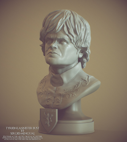 Game Of Thrones Tyrion Lannister Bust 3D Print 493335