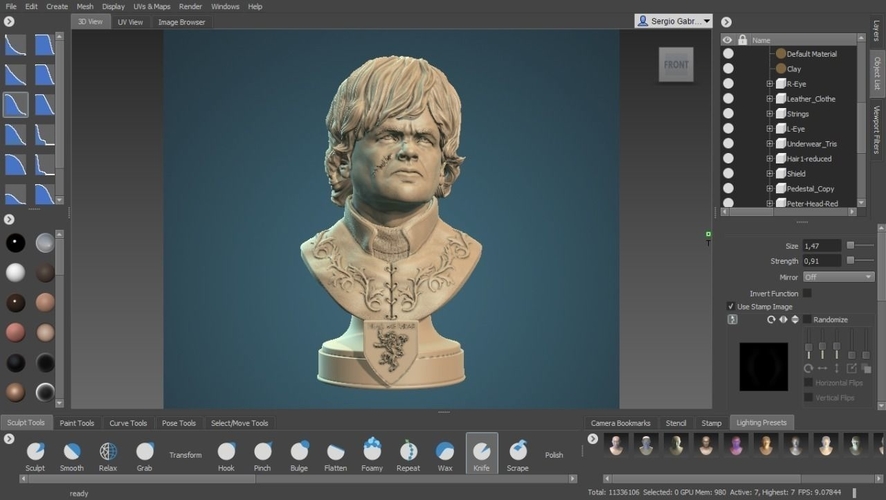 Game Of Thrones Tyrion Lannister Bust 3D Print 493344