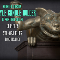 Small Haunted Mansion Gargoyle Candle Holder 3D printable sculpture 3D Printing 493345