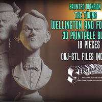 Small Haunted Mansion The Twins 3D Printable Busts 3D Printing 493448