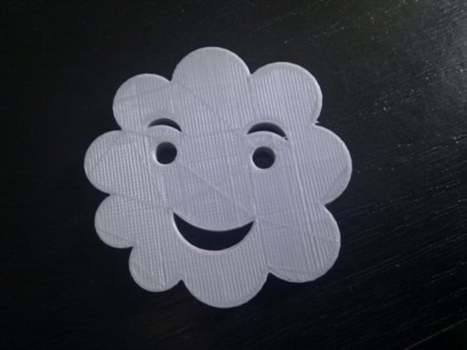 Smiley button 3D Print 49625