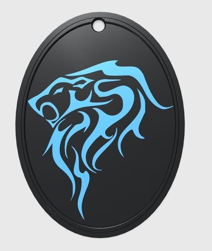 Lion Key Ring Fob 3D Print 49925