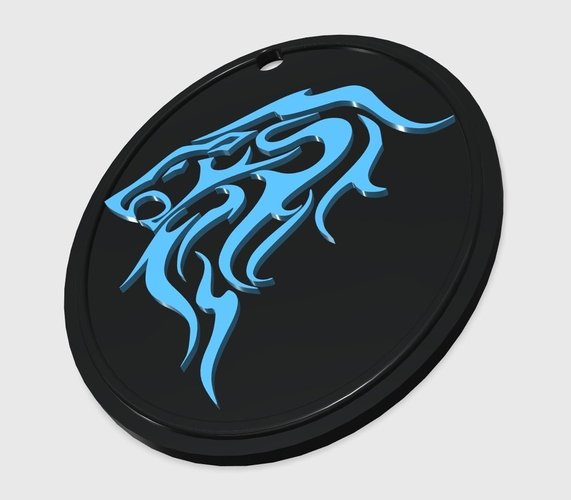 Lion Key Ring Fob 3D Print 49926