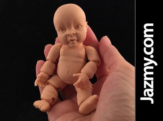 Realistic Articulated Miniature Baby Doll - One Piece 3D Print 49996