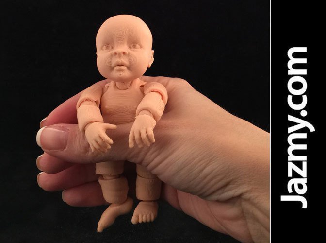 Realistic Articulated Miniature Baby Doll - One Piece 3D Print 49997