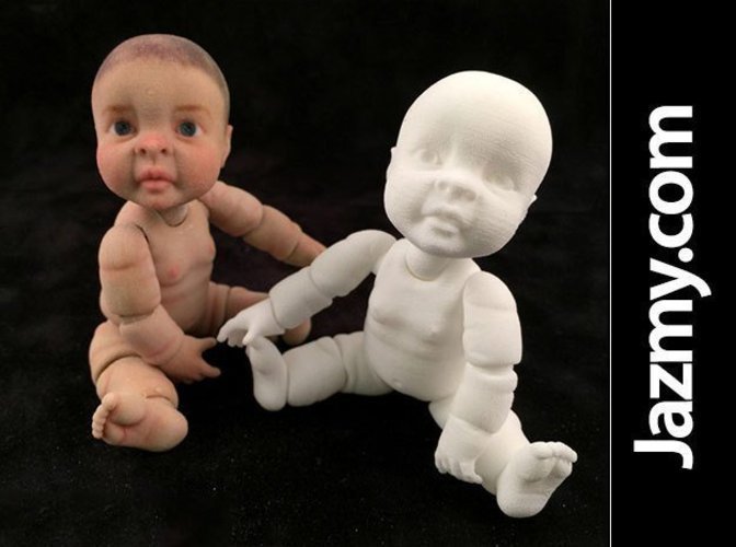 3d Realistic Articulate Ball Jointed Miniature Baby Doll 3D Print 50002