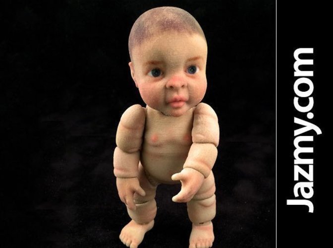 3d Realistic Articulate Ball Jointed Miniature Baby Doll 3D Print 50006