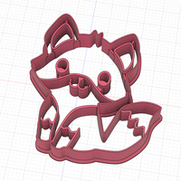 Small Cute Fox Cookie Cutter 3D Printing 503286