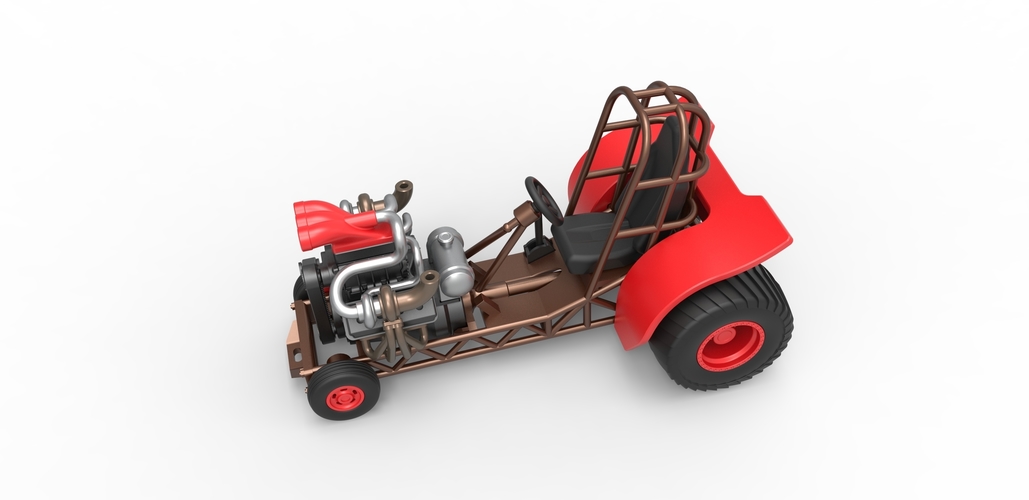 Diecast Mini Rod pulling tractor 7 Scale 1:25 3D Print 503431