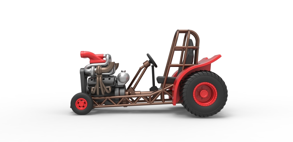 Diecast Mini Rod pulling tractor 7 Scale 1:25 3D Print 503436