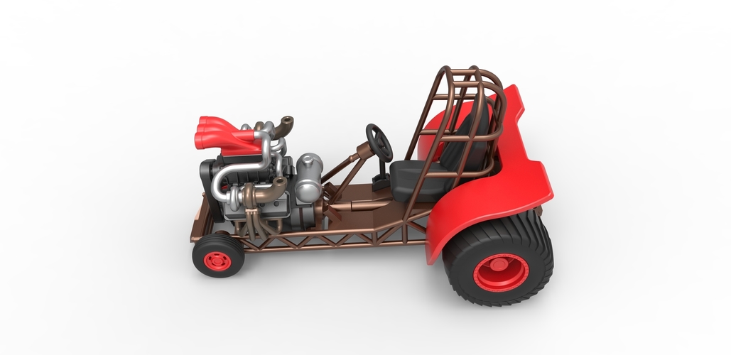 Diecast Mini Rod pulling tractor 7 Scale 1:25 3D Print 503437