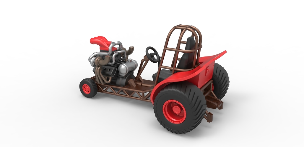 Diecast Mini Rod pulling tractor 7 Scale 1:25 3D Print 503439