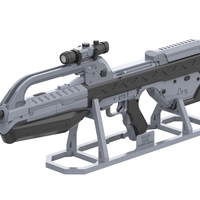 Small BR55 Battle Rifle - Halo - Printable model - STL files 3D Printing 504038