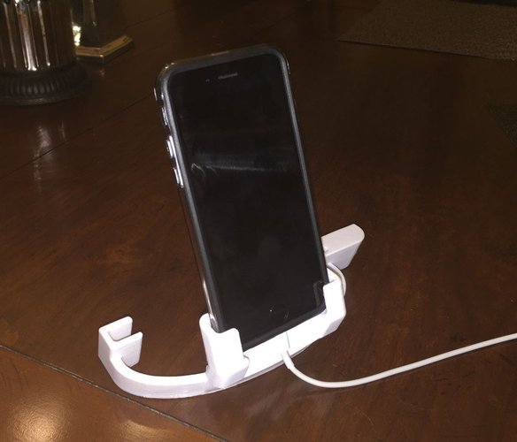Auggie's iPhone 7, 6 and 6S cradle with  w sound amplifier 3D Print 50760