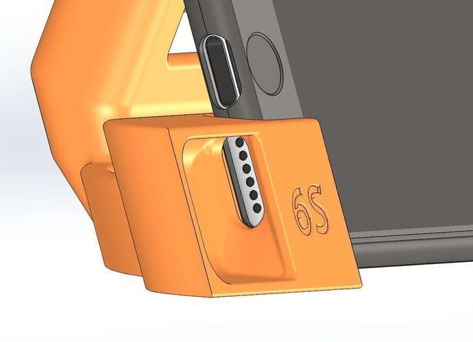Auggie's iPhone 7, 6 and 6S cradle with  w sound amplifier 3D Print 50762
