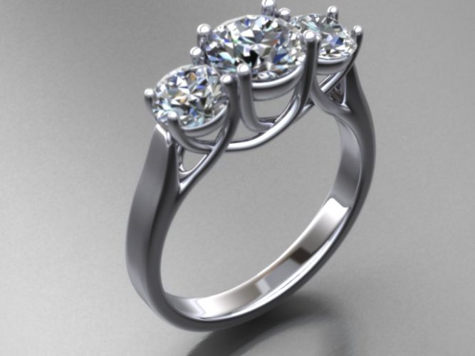 Diamond Ring 3D Print 509