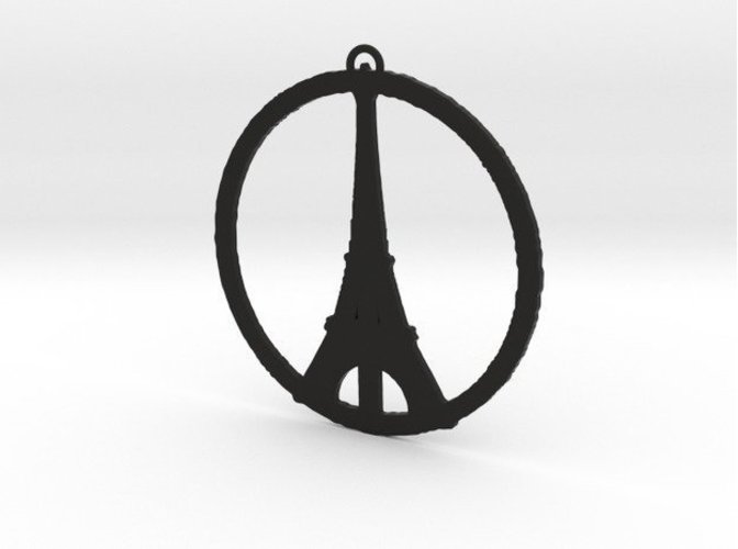 Paris Peace Pendant 3D Print 50930
