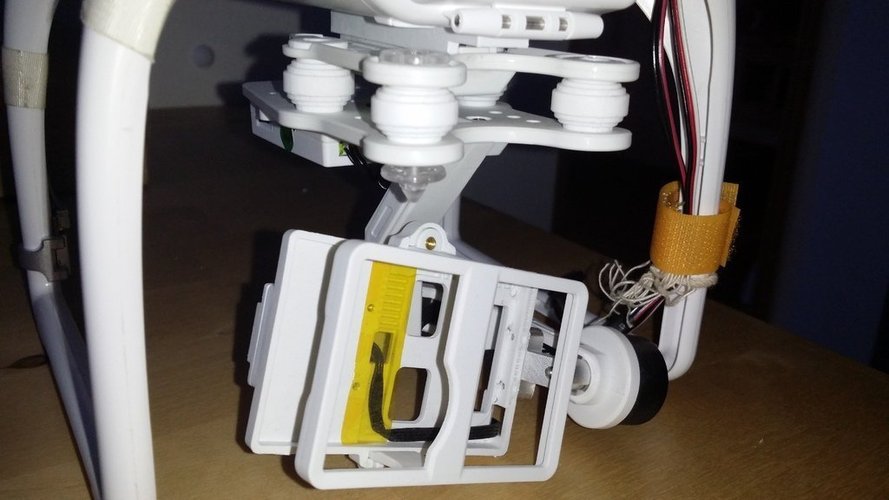 GoPro adapter for DJI Phantom Walkera gimbal redution  3D Print 50970
