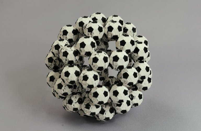 Fractal Bucky Balls (Truncated Icosahedron) 3D Print 51042