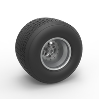 Small Diecast Rear wheel from Sprint car Scale 1:25 3D Printing 512354