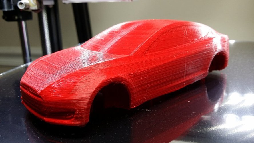 Tesla Model S - full upper body merged 3D Print 51754