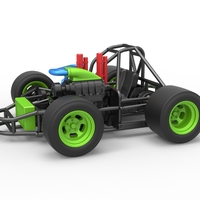 Small Diecast concept crazy kart Scale 1:25 3D Printing 518375