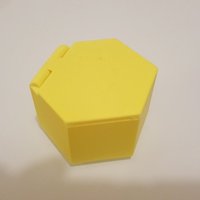 Small Hexagonal Box with lid 3D Printing 51900