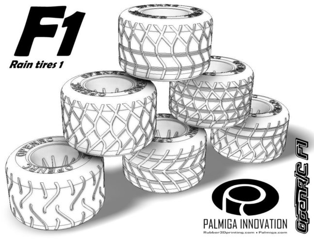 OPENRC F1 Rain Tires 1 3D Print 52041