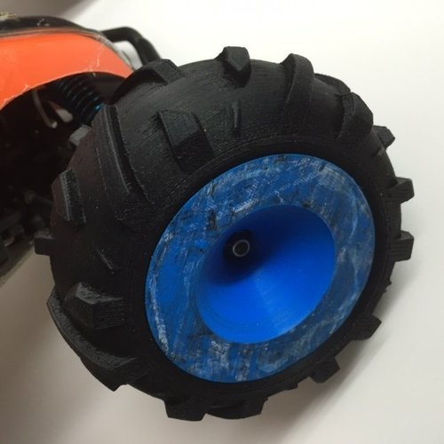Set of NoS (No Screws) RC-tires dedicated to OpenRC Truggy 3D Print 52046