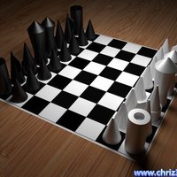 Small puristic chess-set, easy to print  3D Printing 52090